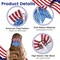 4th of July Hair Bows Big American Flag Sequin Hair Bows Patriotic Glitter Ribbon Bow Tie Red White Blue Cheer Bow Elastic Ponytail Holder Independence Day Hair Accessories for Girls USA Party Decor